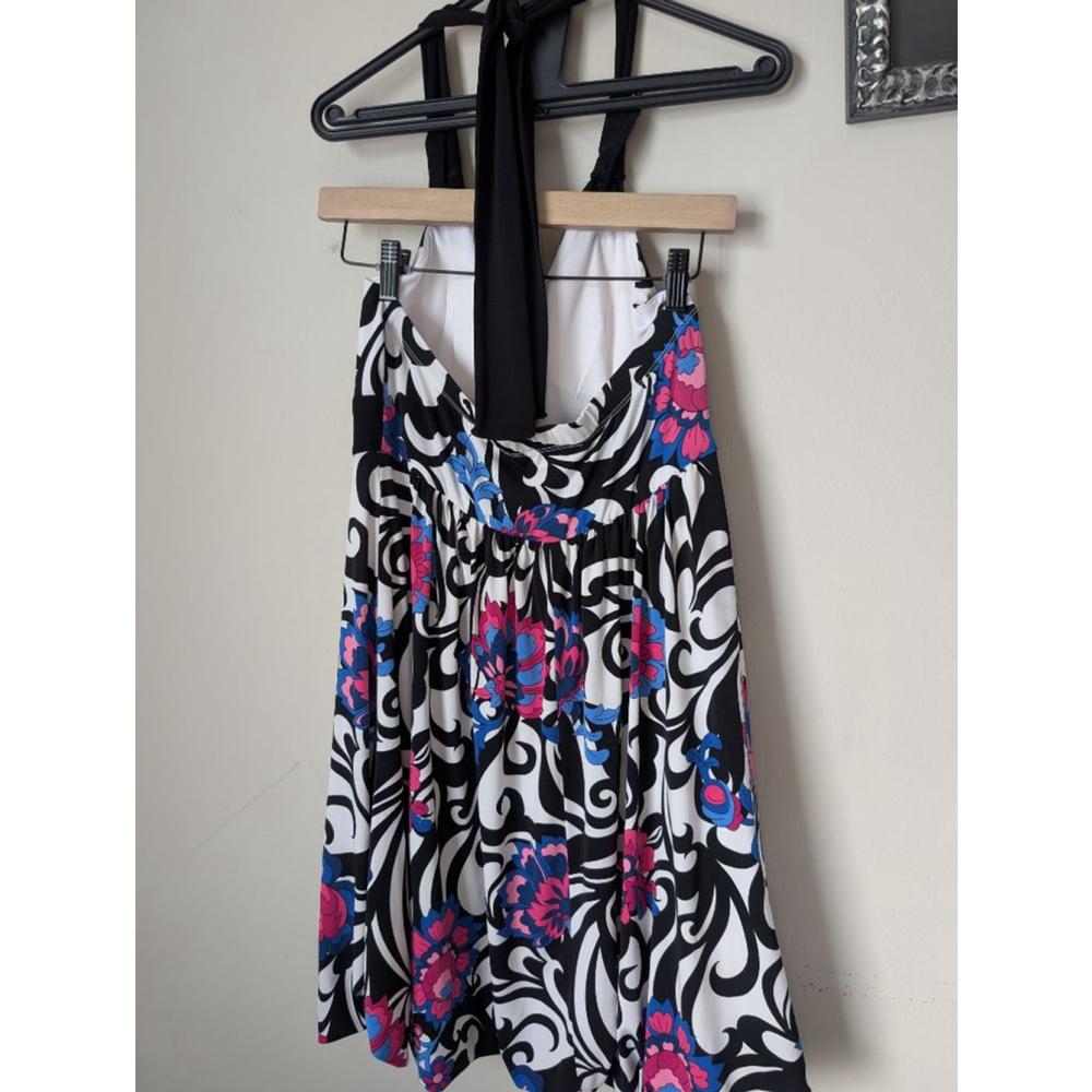 Candie's Black White Floral Halter Dress Womens XL - Picture 6 of 7